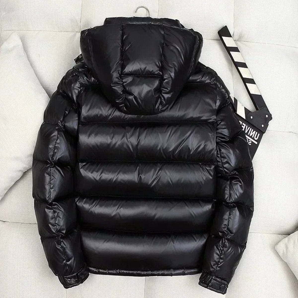 Quilted Hooded Down Puffer Jacket with Warm Padding for Men