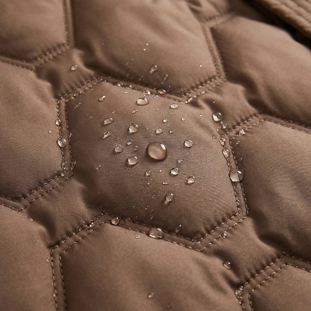 Quilted Longline Hooded Puffer Coat for Women