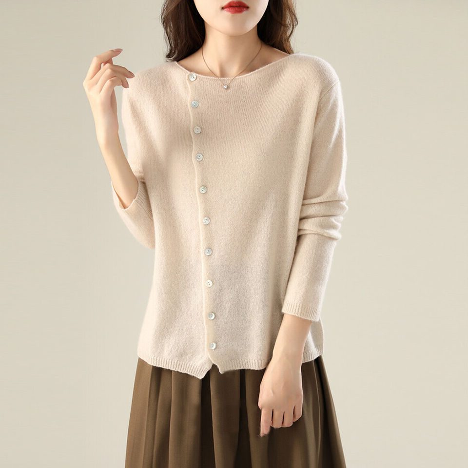 Cardigan with Button-Down Front for Women with Relaxed Fit