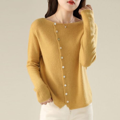 Cardigan with Button-Down Front for Women with Relaxed Fit
