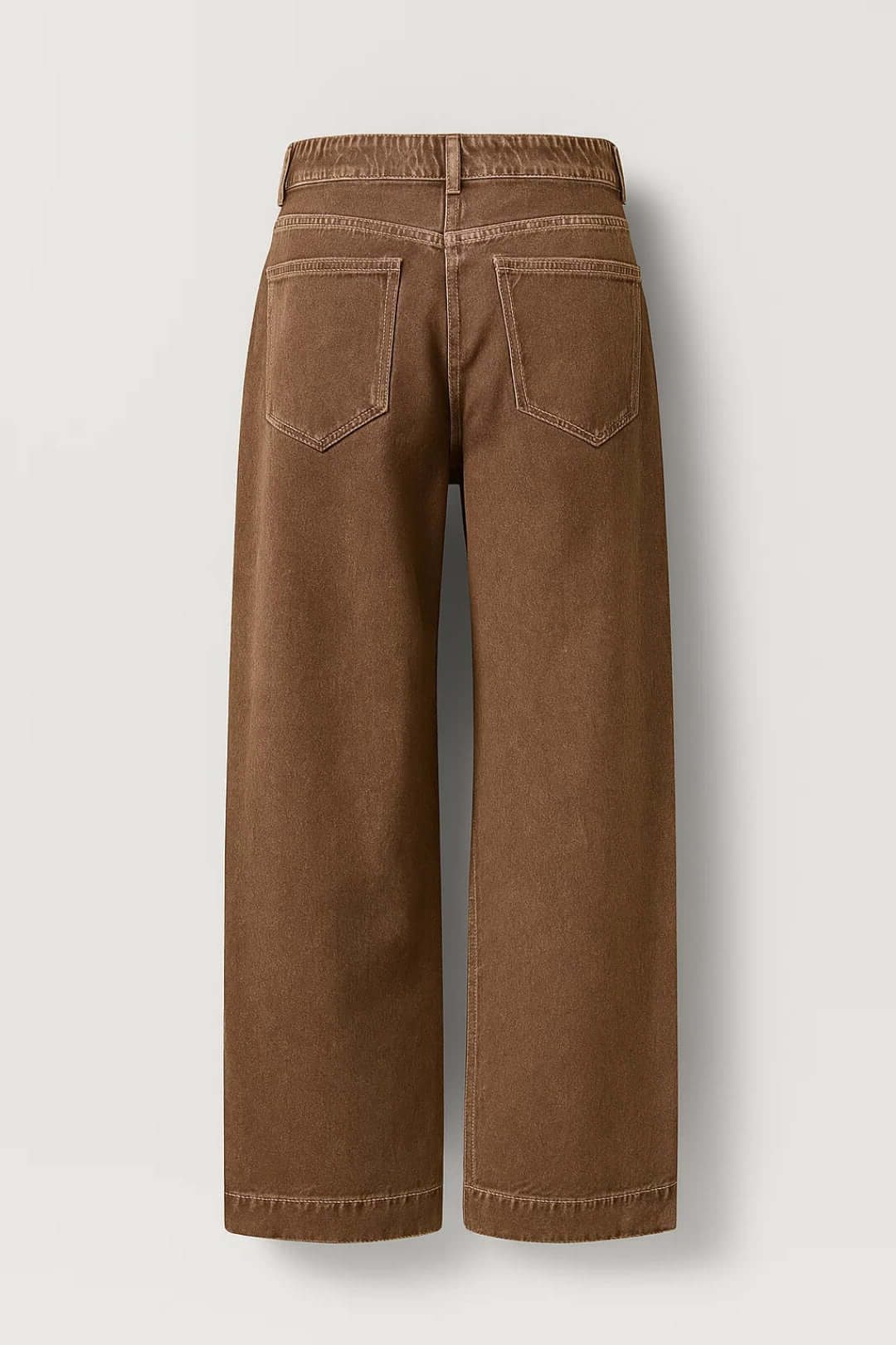 High-Waisted Wide-Leg Jeans in Brown for Women