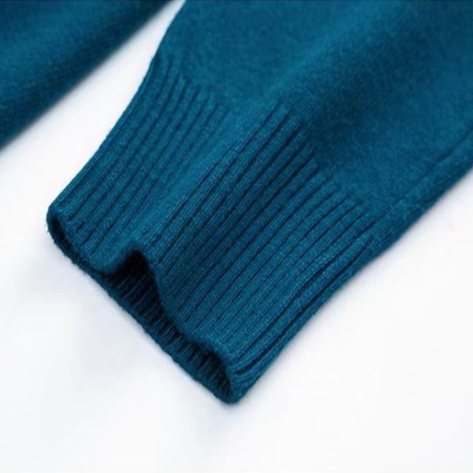 Structured Knit Casual Sweater Jumper with Roll Neck for Women