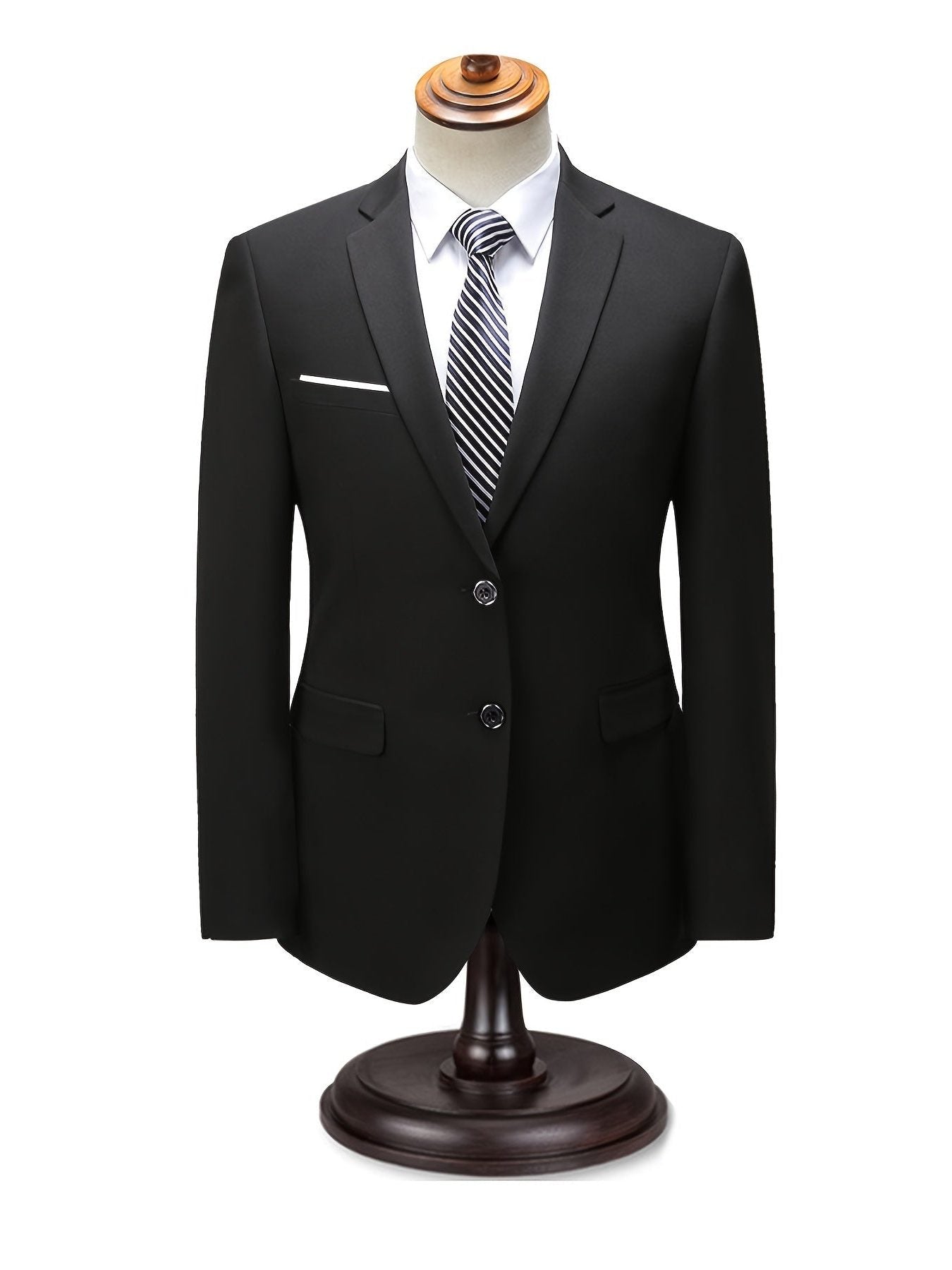Two-Piece Tailored Blazer Suit with Notch Lapels for Men