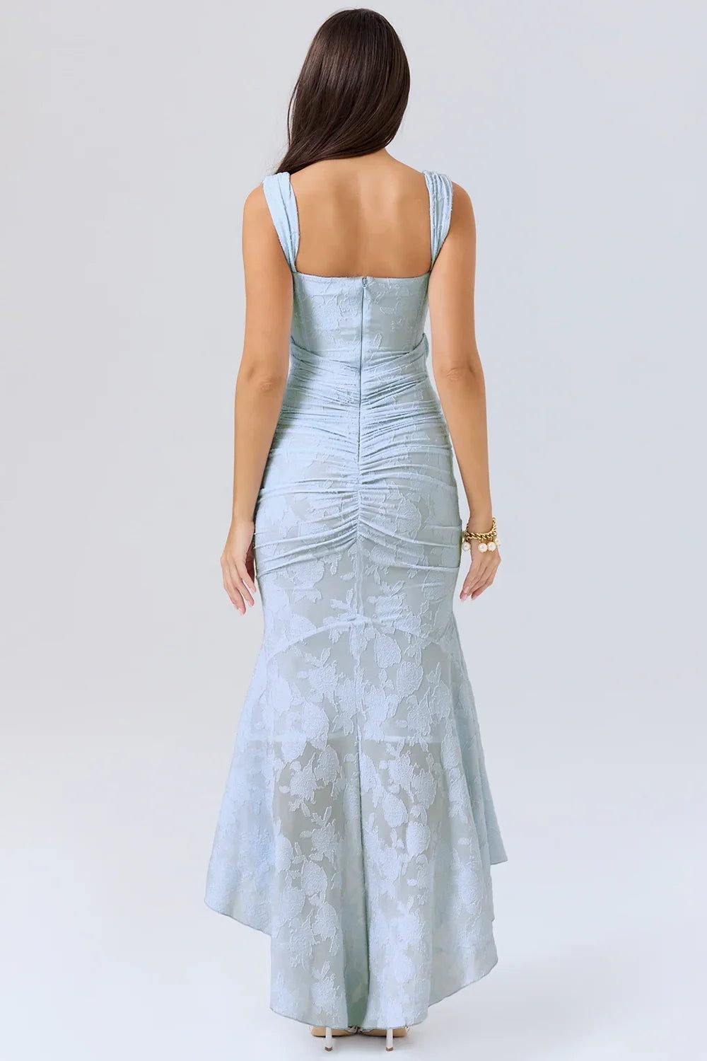 Wedding Guest Wrap Midi Dress for Women with Scoop Neckline