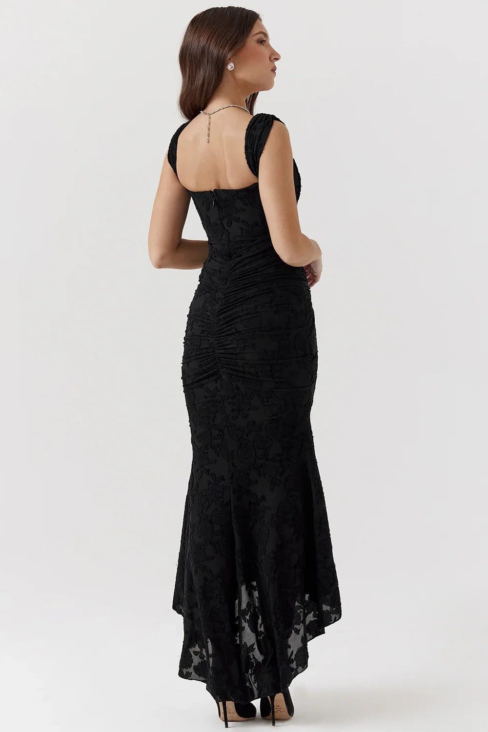 Wedding Guest Wrap Midi Dress for Women with Scoop Neckline
