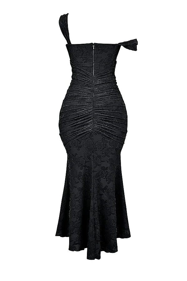 Wedding Guest Wrap Midi Dress for Women with Scoop Neckline